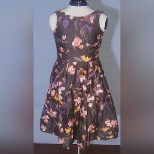 H&M gray and floral dress